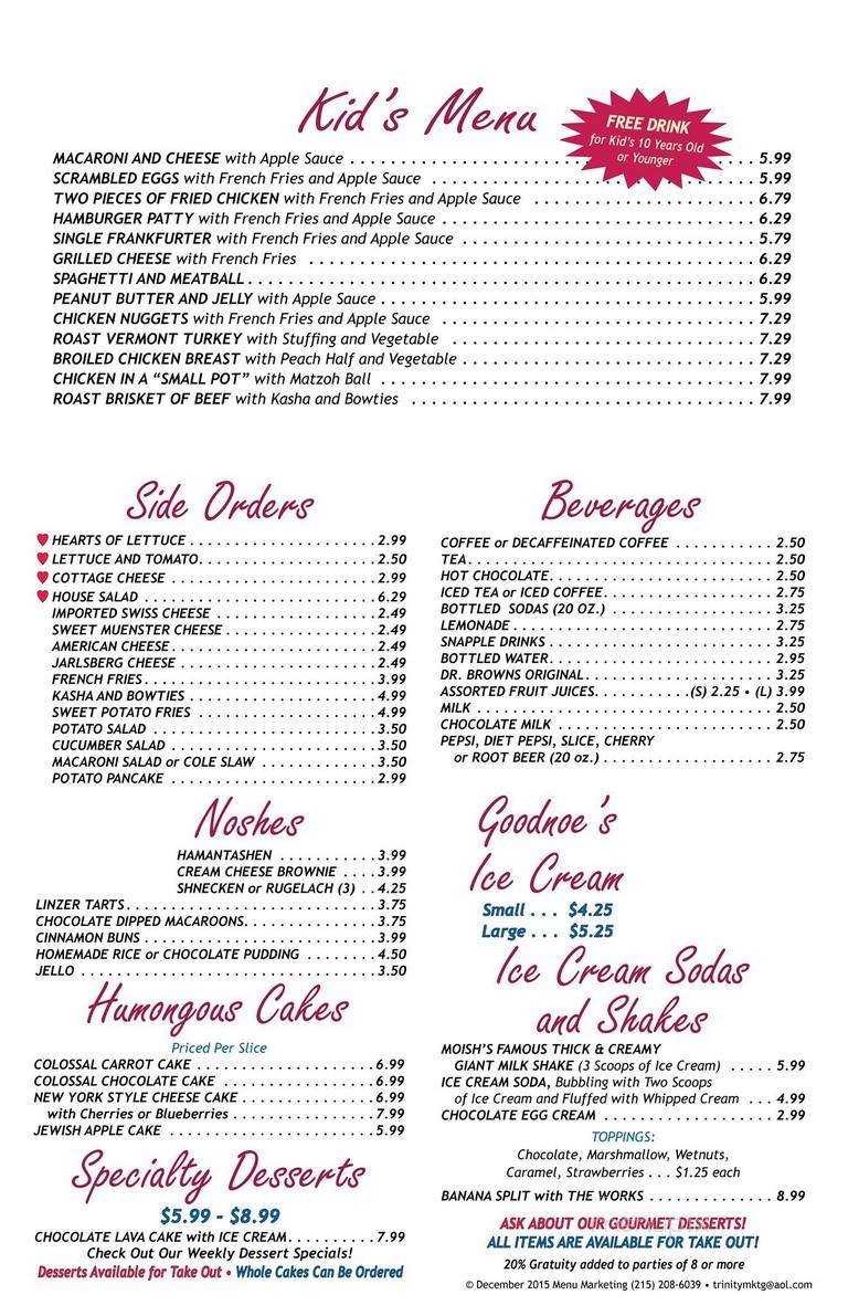 Menu page 1