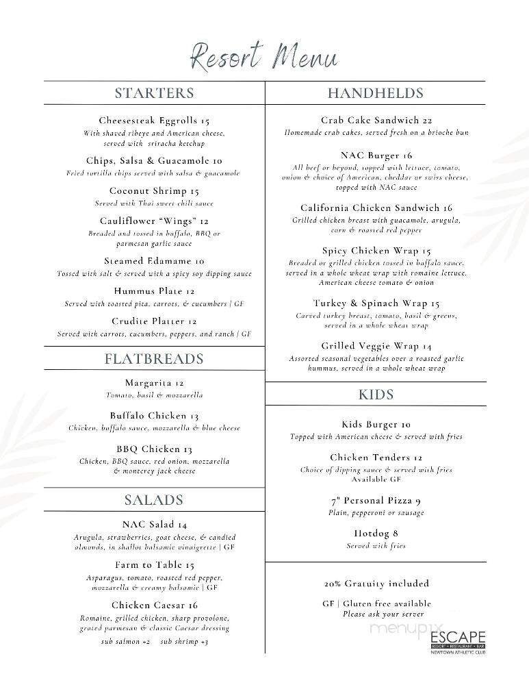Menu page 1