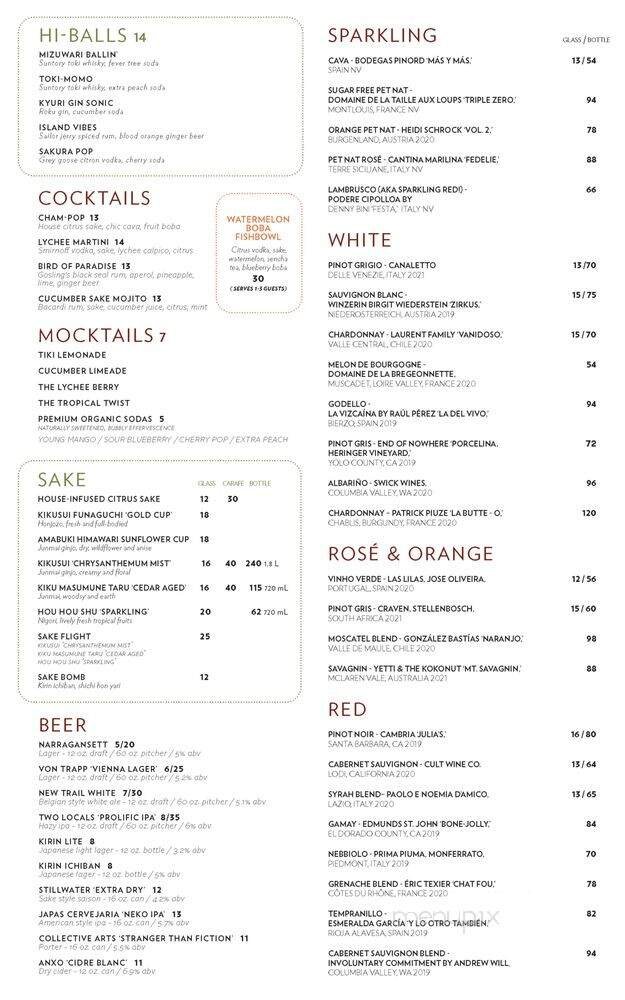 Menu page 1