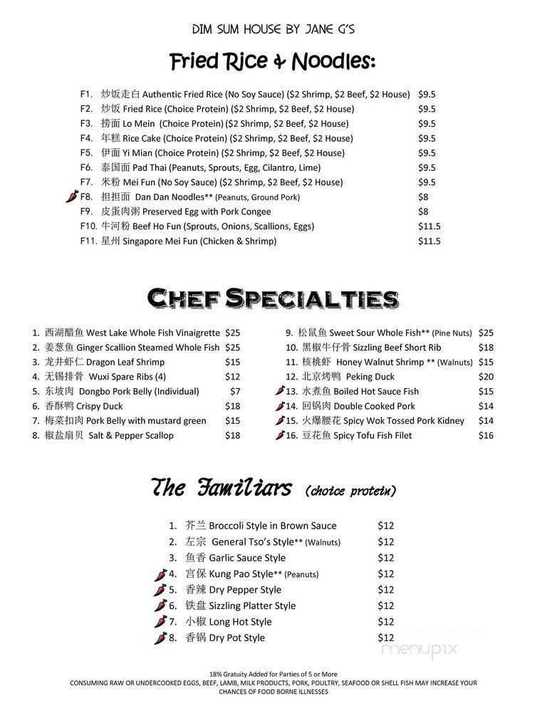 Menu page 1