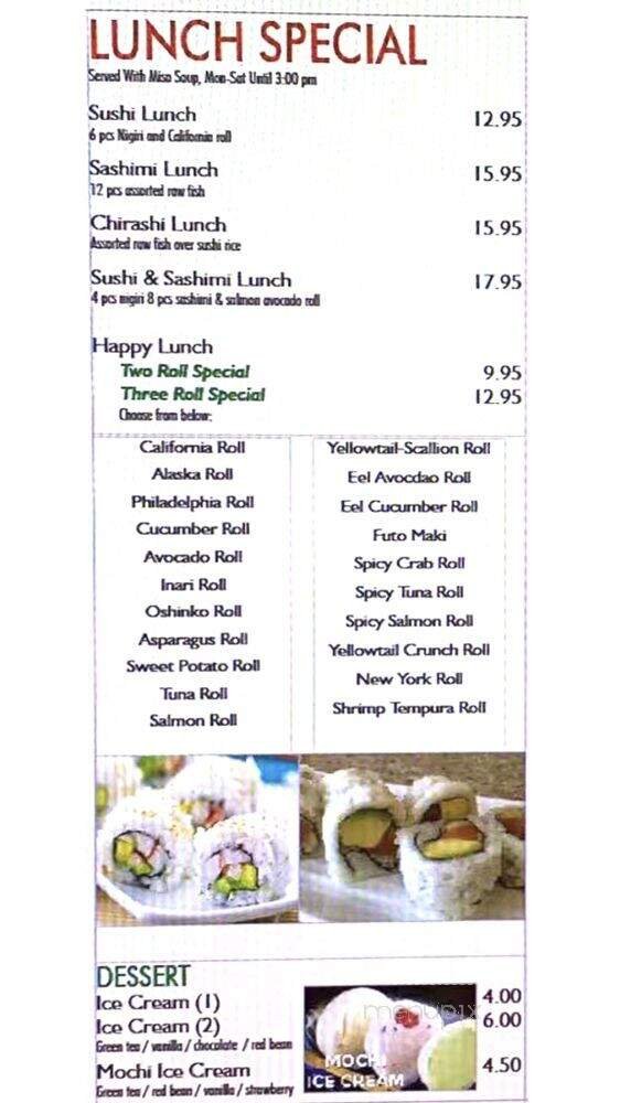 Menu page 1