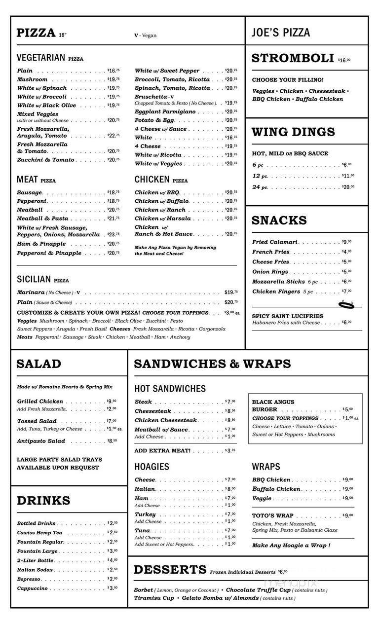 Menu page 1