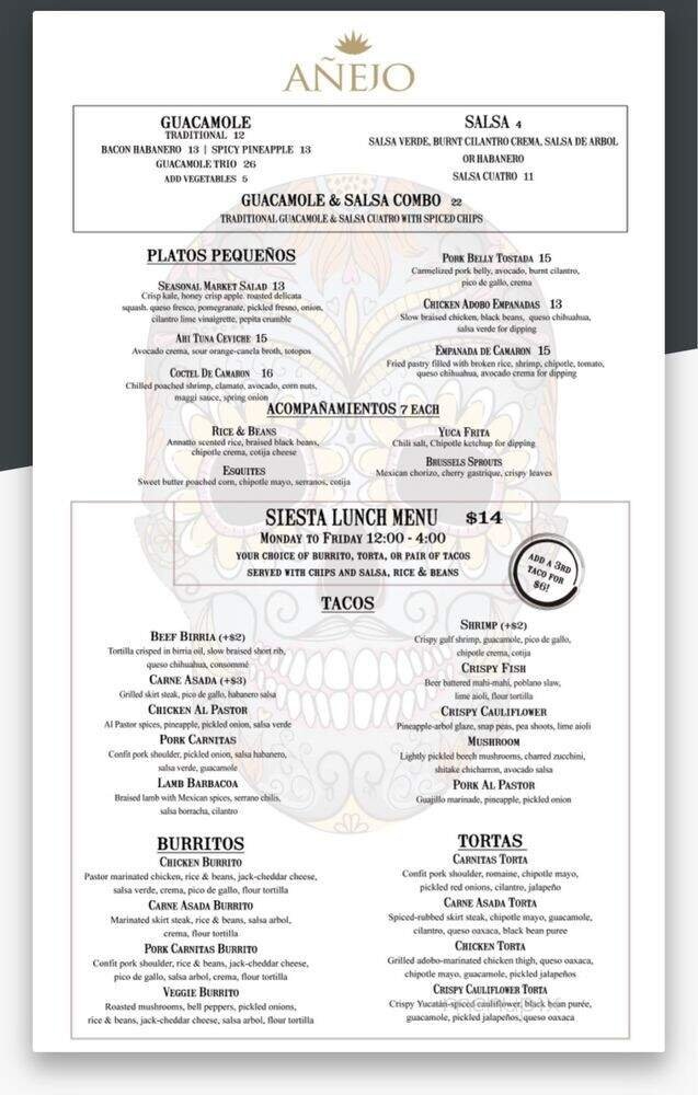 Menu page 1