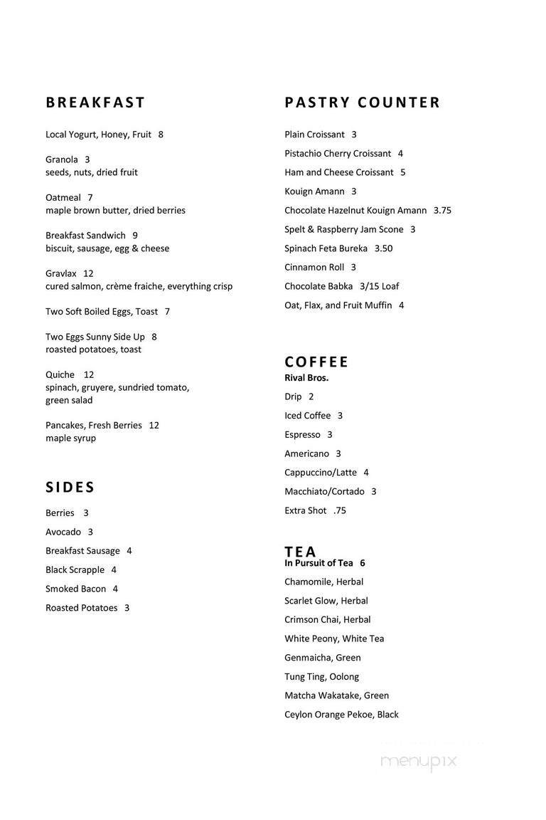 Menu page 1