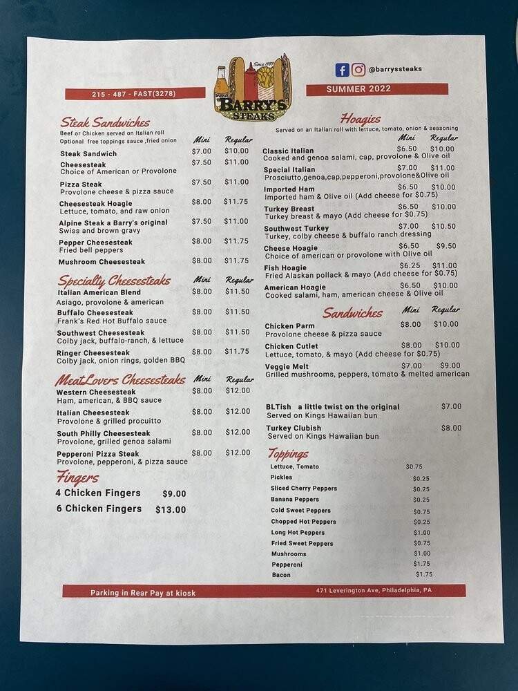 Menu page 2