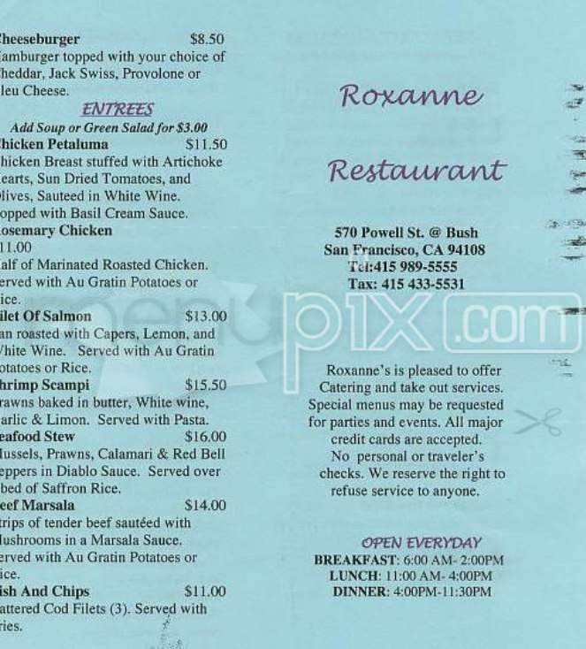 Menu page 1