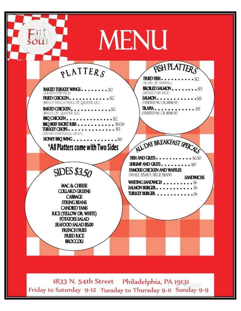 Menu page 1