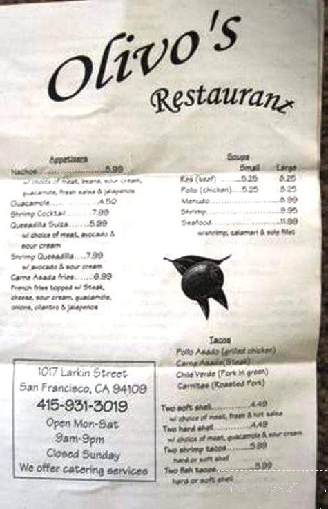 Menu page 1