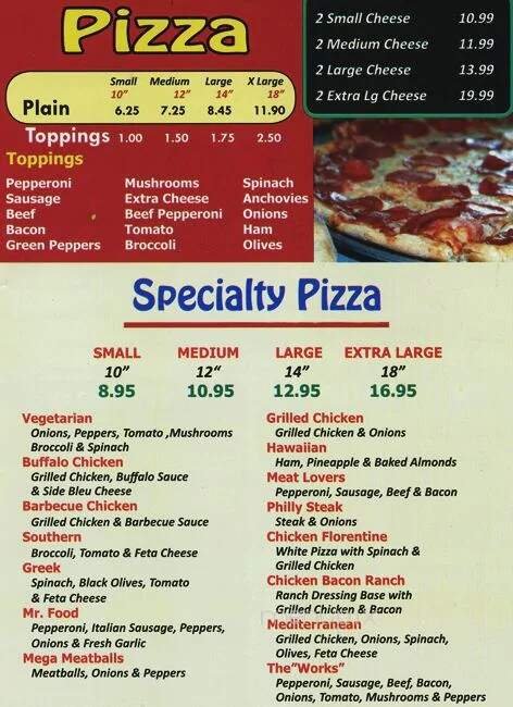 Menu page 2