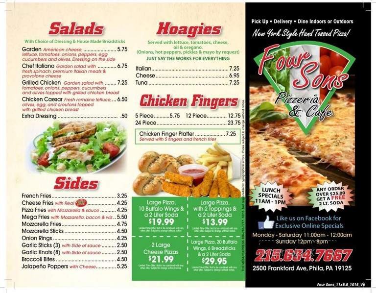 Menu page 1