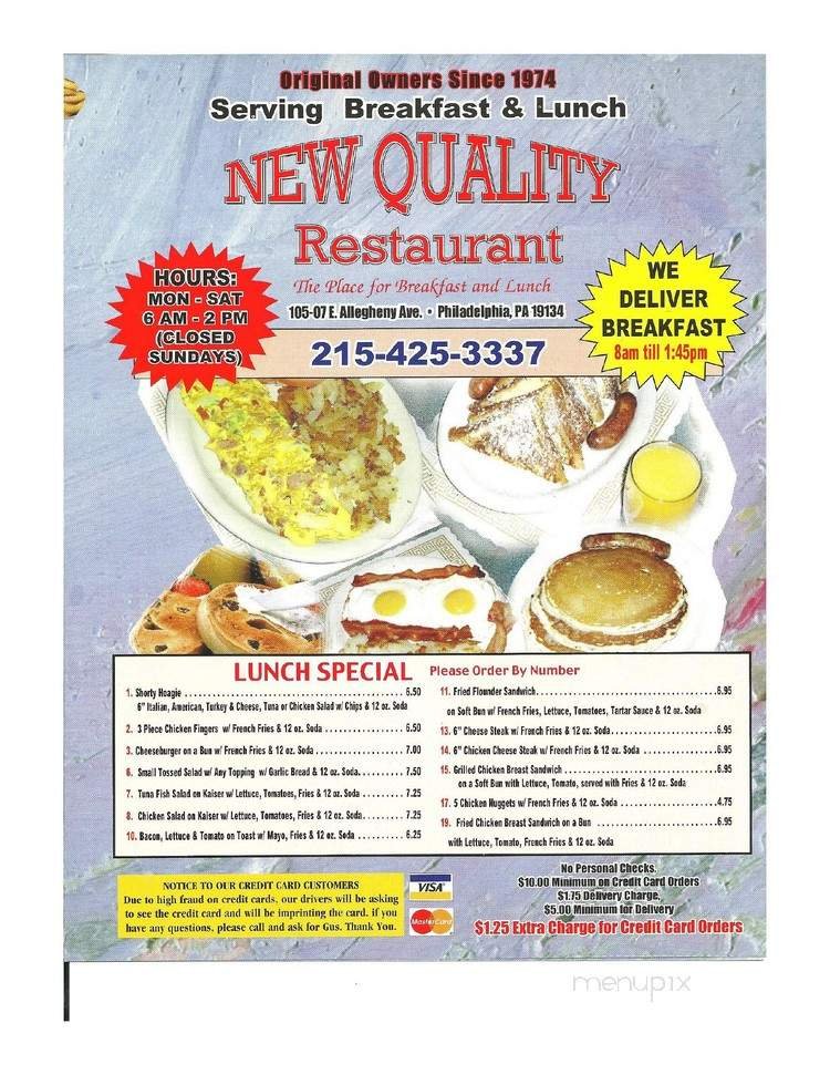 Menu page 1