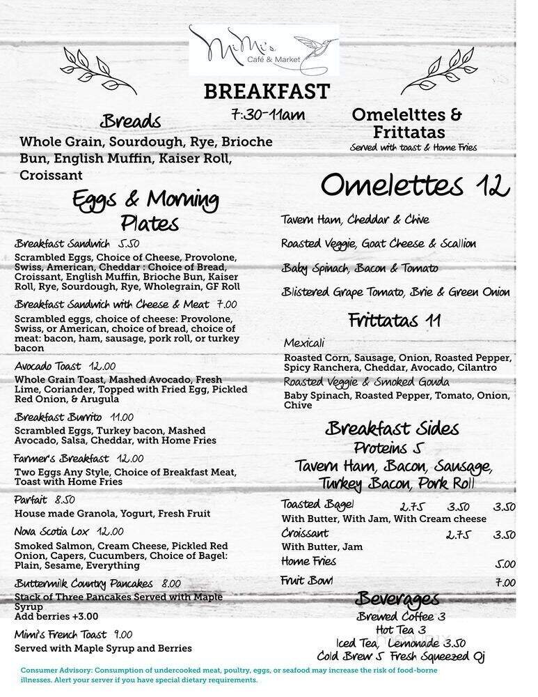 Menu page 1