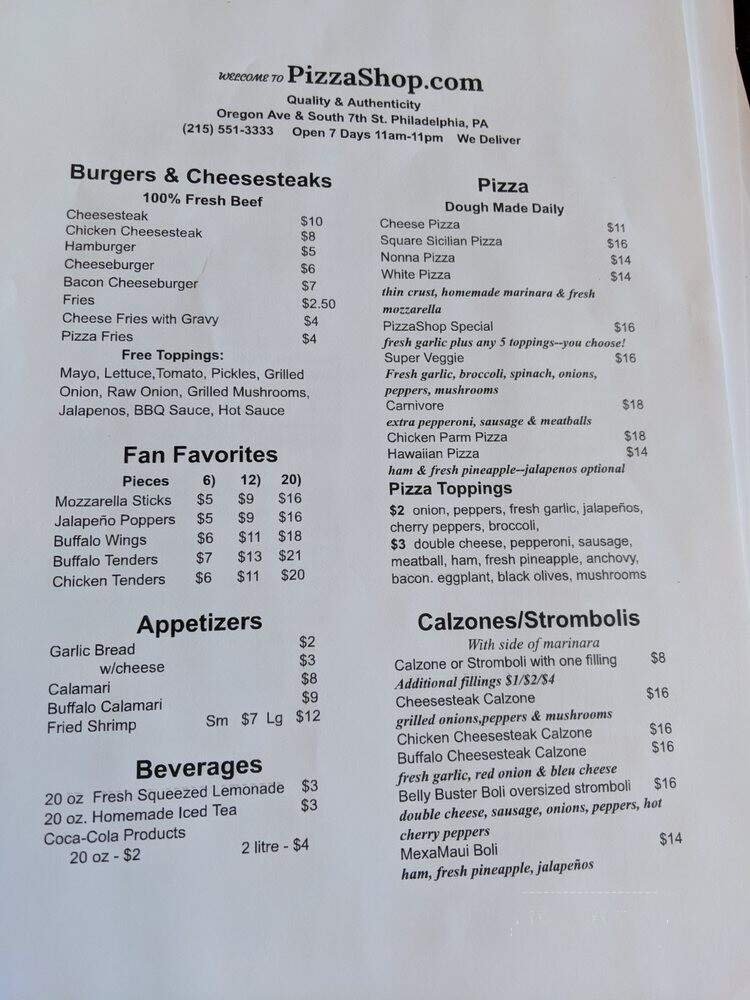 Menu page 2
