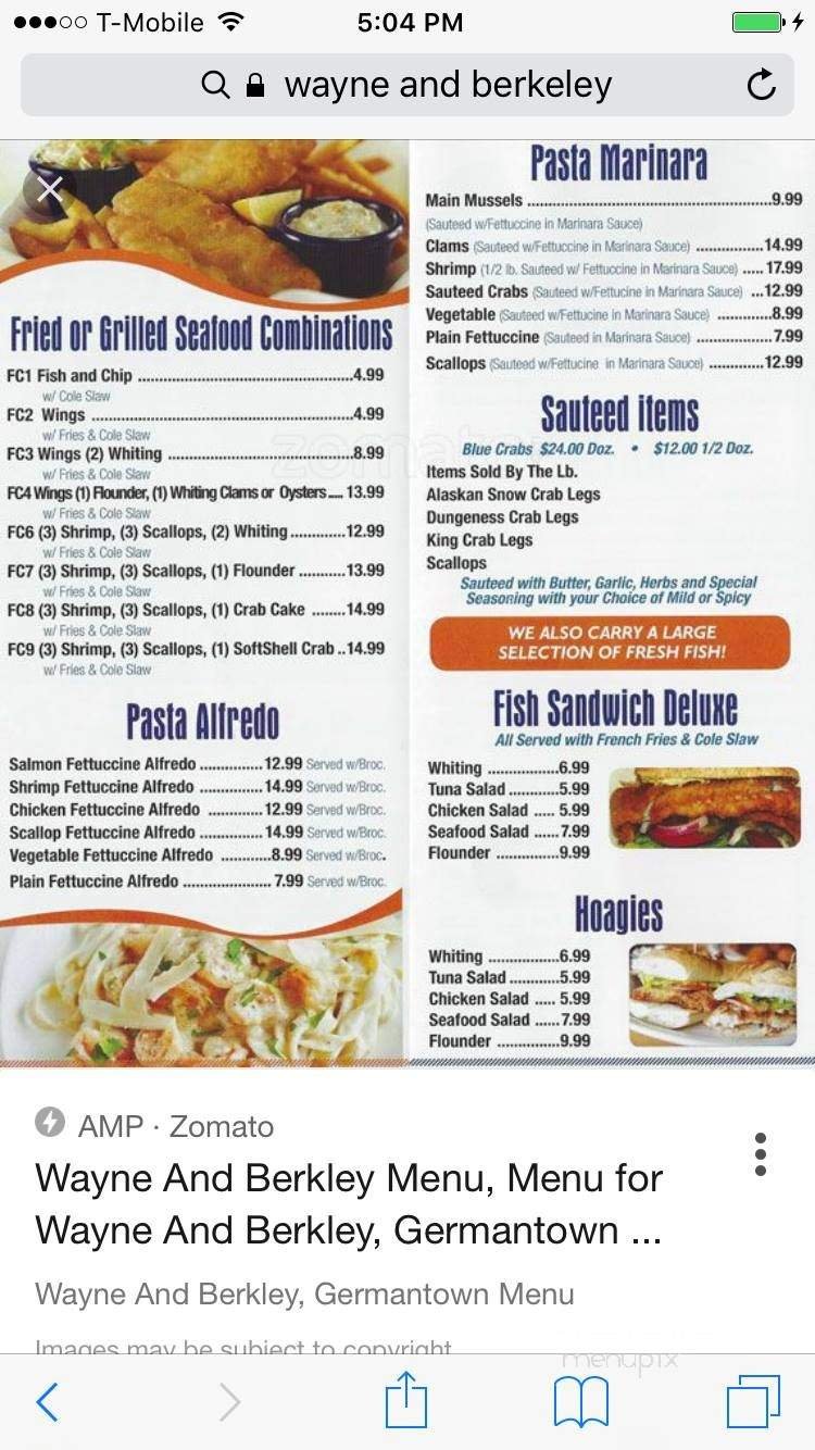 Menu page 1
