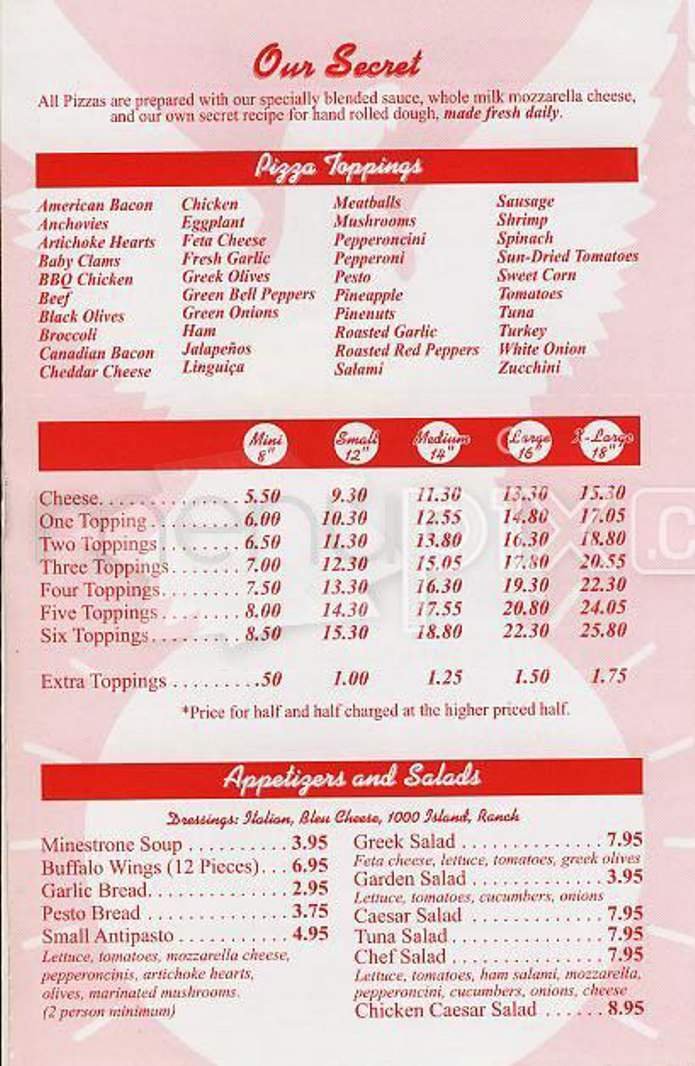 Menu page 2