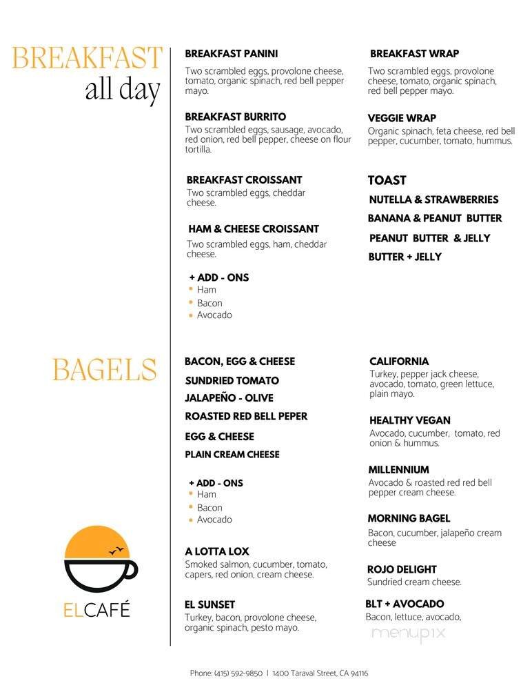 Menu page 1
