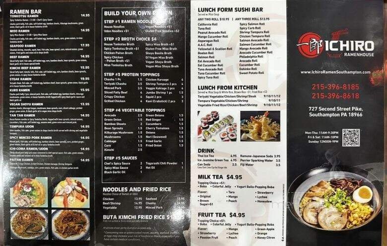 Menu page 1
