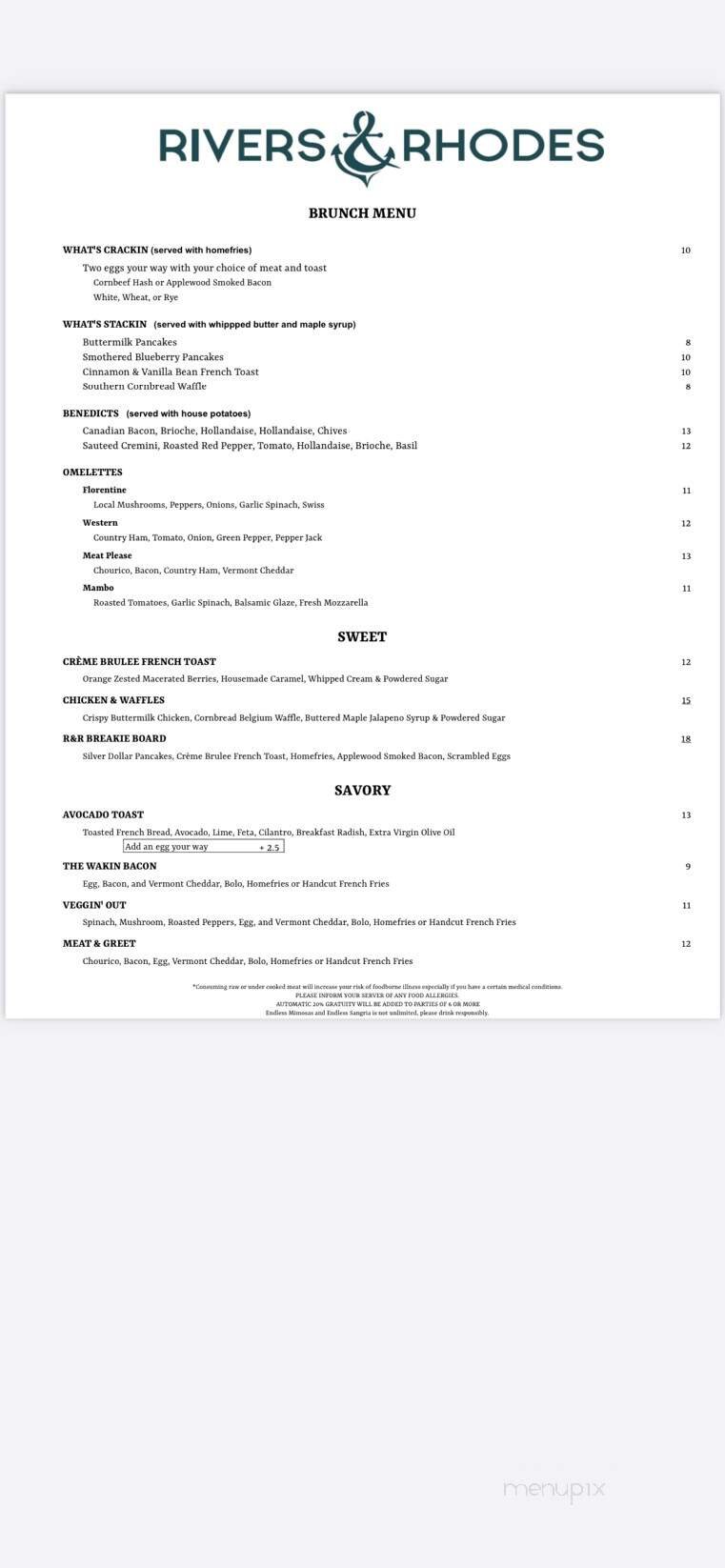 Menu page 1
