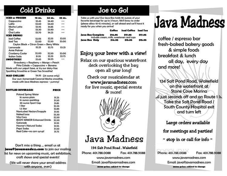 Menu page 1