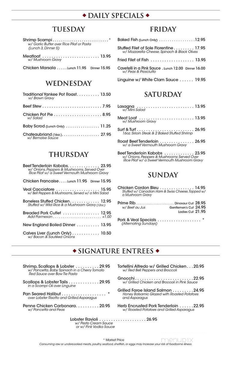 Menu page 1