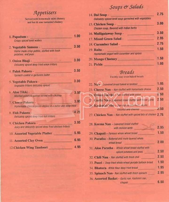 Menu page 2