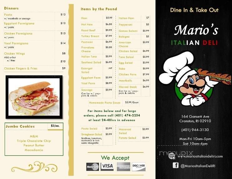 Menu page 1