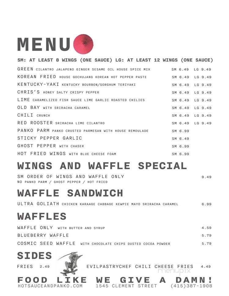 Menu page 1