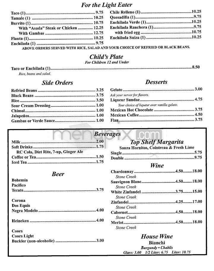 Menu page 1