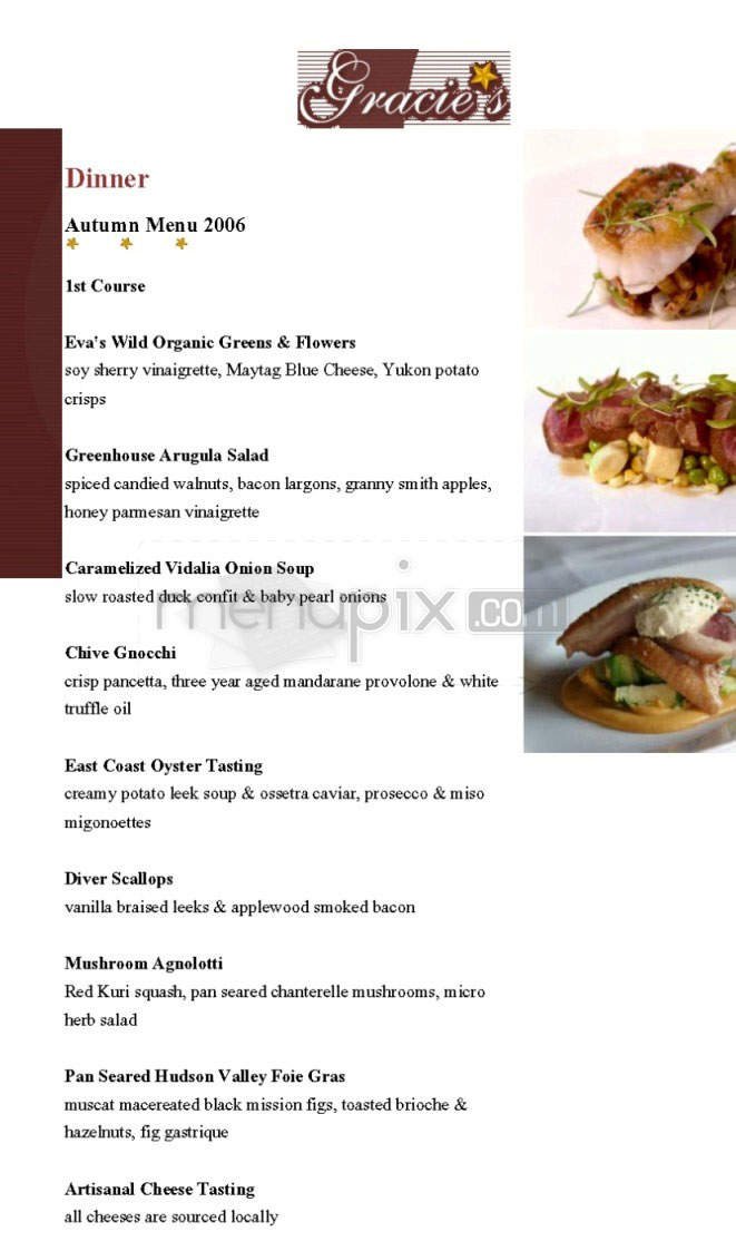 Menu page 1
