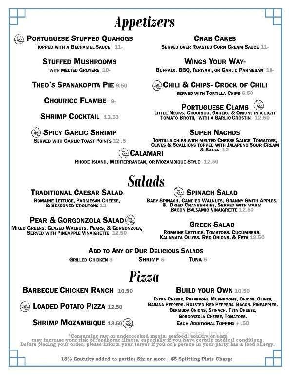 Menu page 1