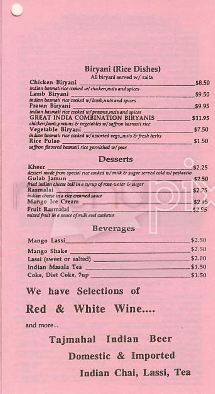 Menu page 5