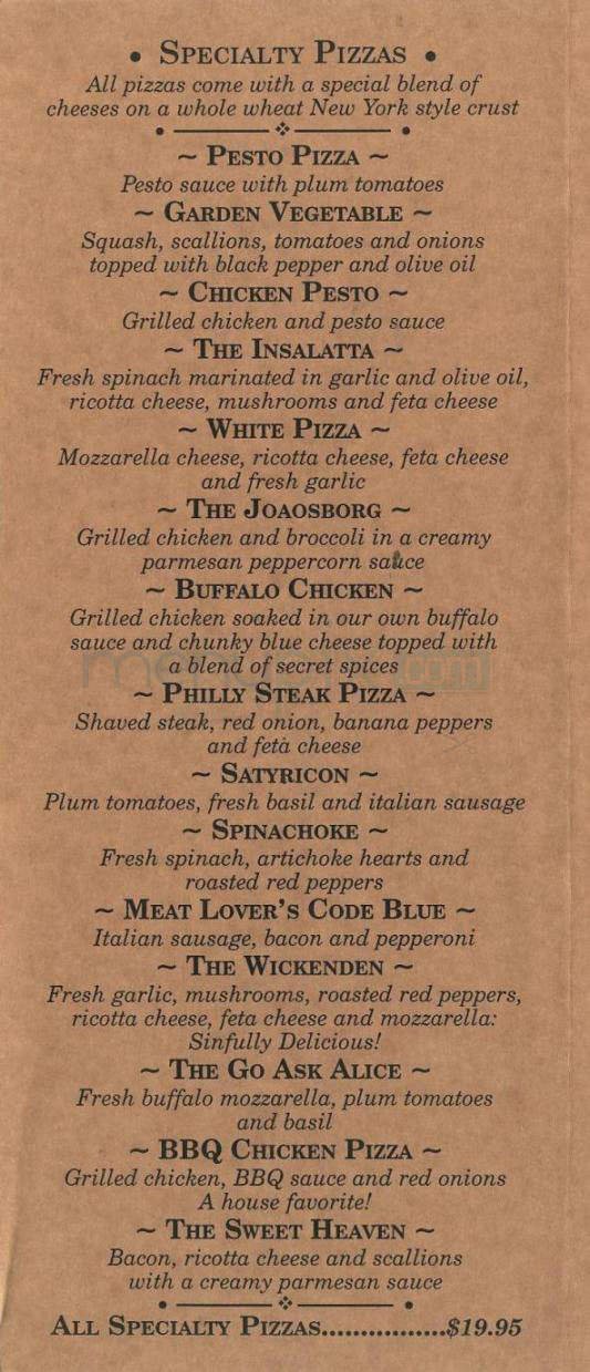 Menu page 2