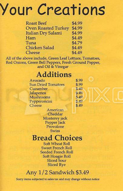 Menu page 3