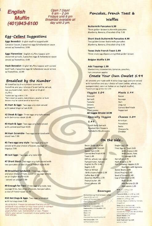 Menu page 1