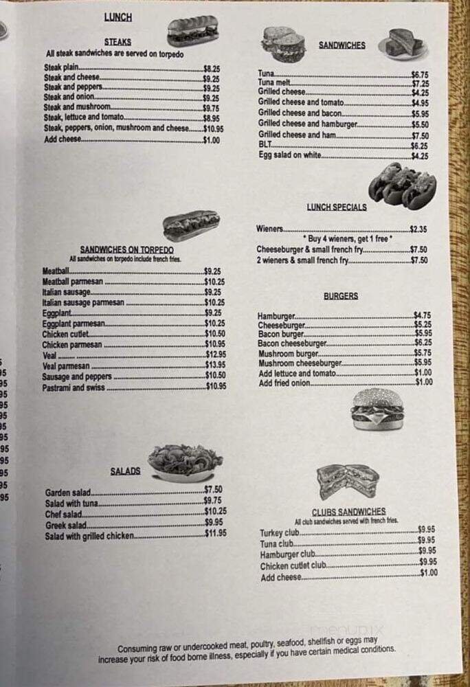 Menu page 1