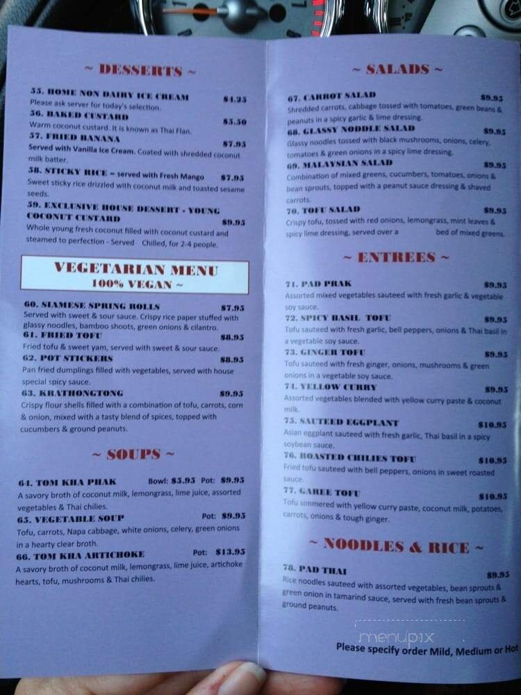 Menu page 1