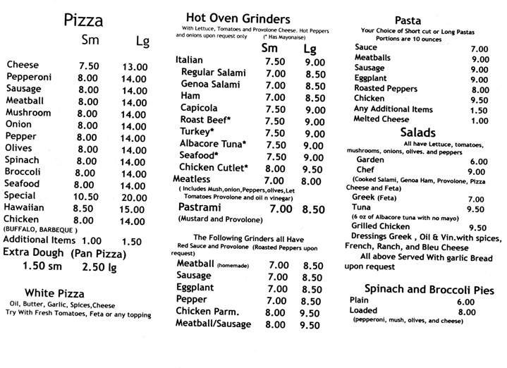 Menu page 2
