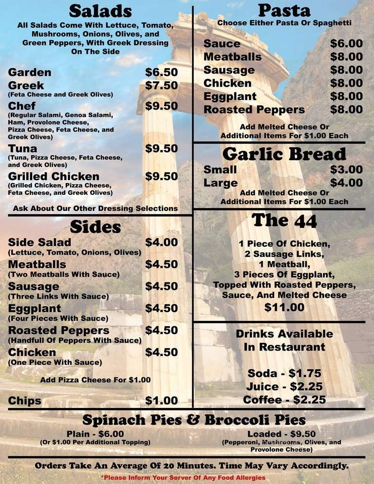 Menu page 2