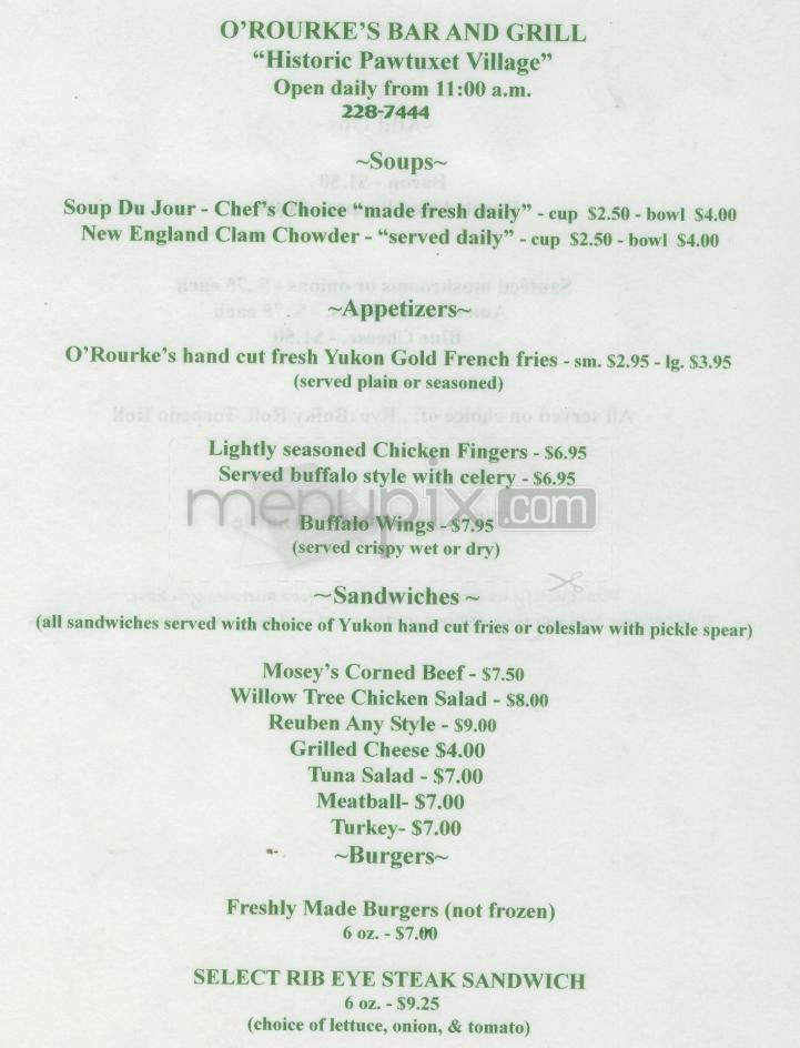 Menu page 1