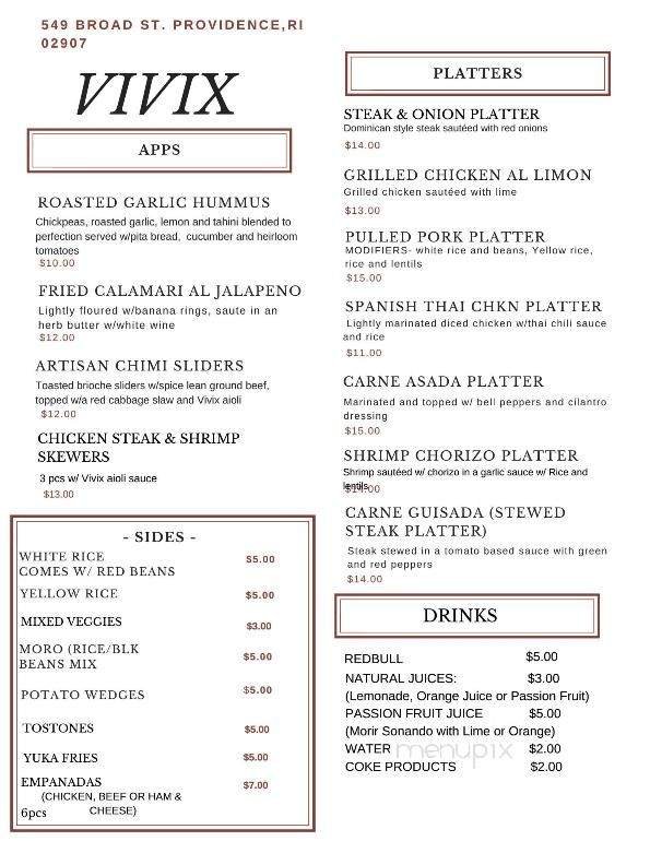 Menu page 1