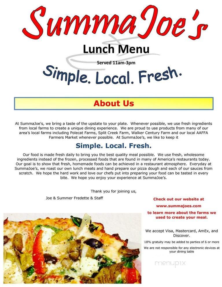 Menu page 1