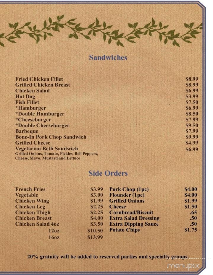 Menu page 1