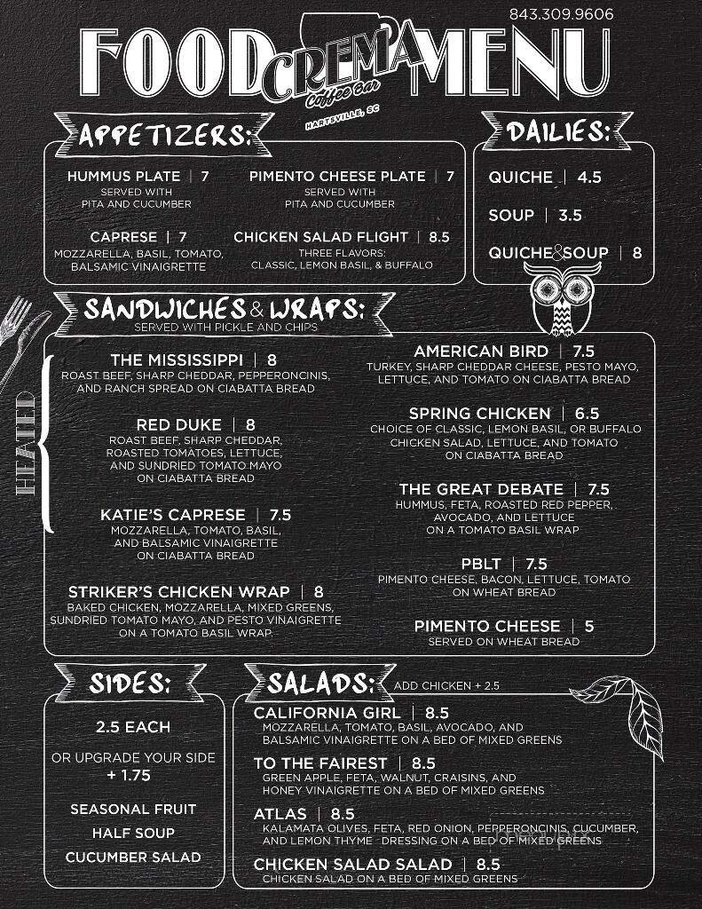 Menu page 1
