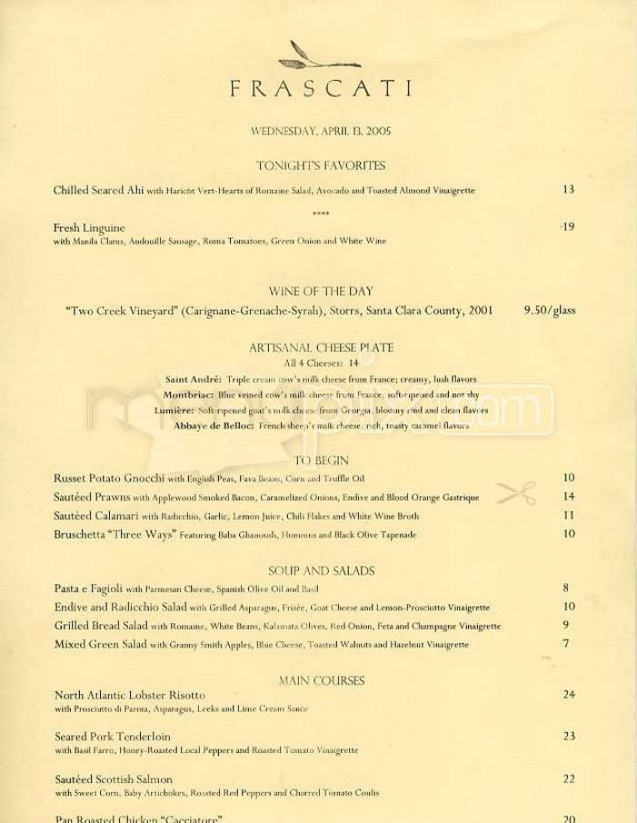 Menu page 1
