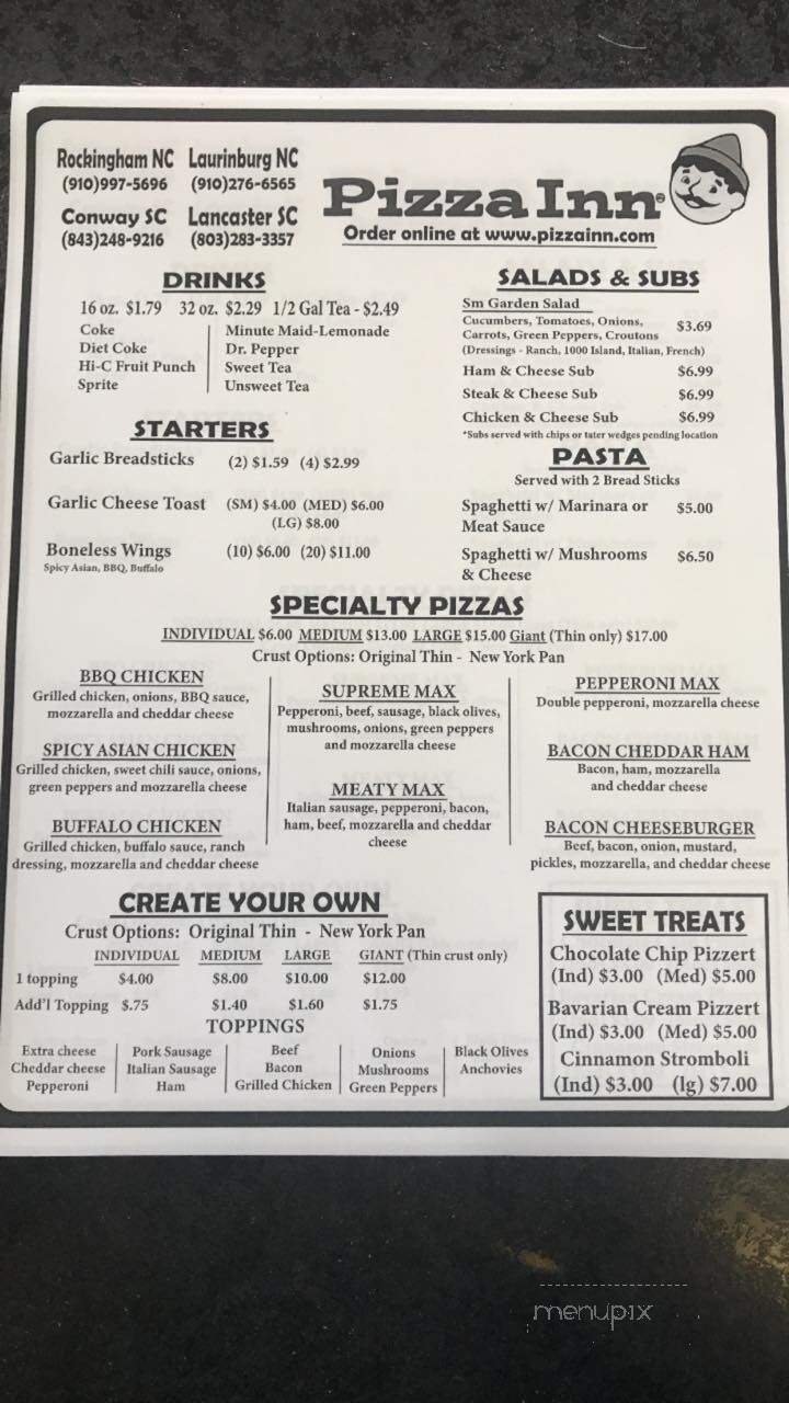 Menu page 1