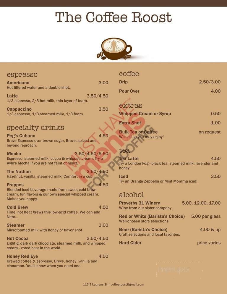 Menu page 1