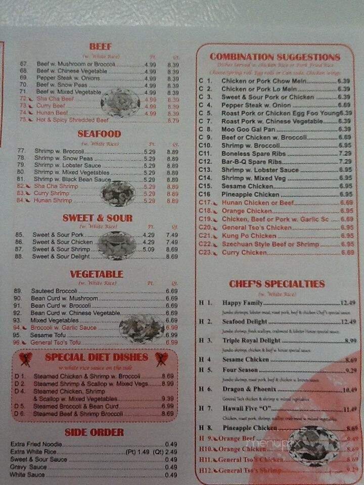 Menu page 1