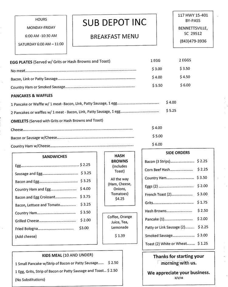 Menu page 2