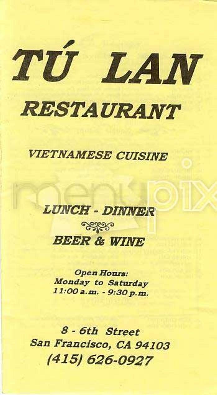 Menu page 1