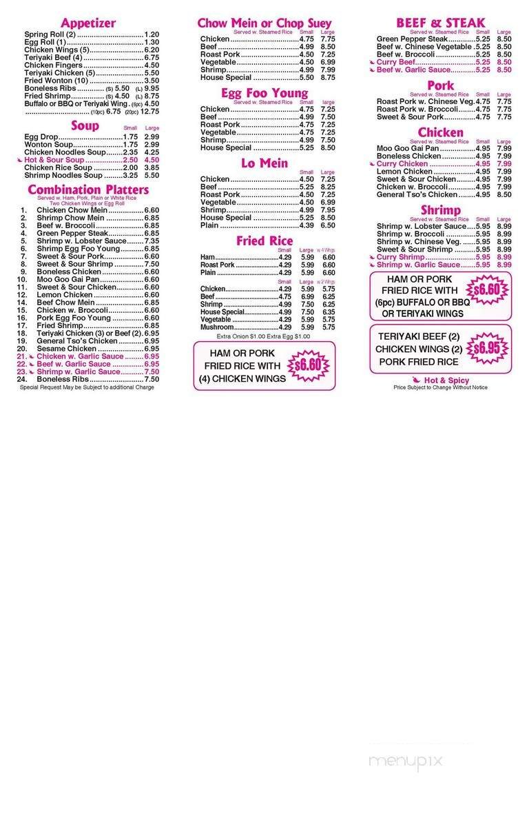 Menu page 2